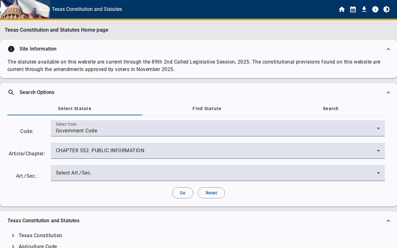 Texas Public Information Act source for Nacogdoches County 72-hour release records