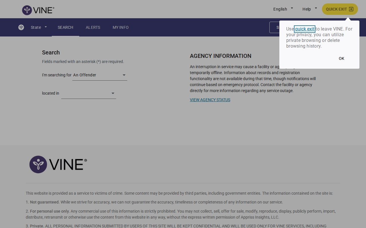 Nacogdoches County VINELink inmate release search
